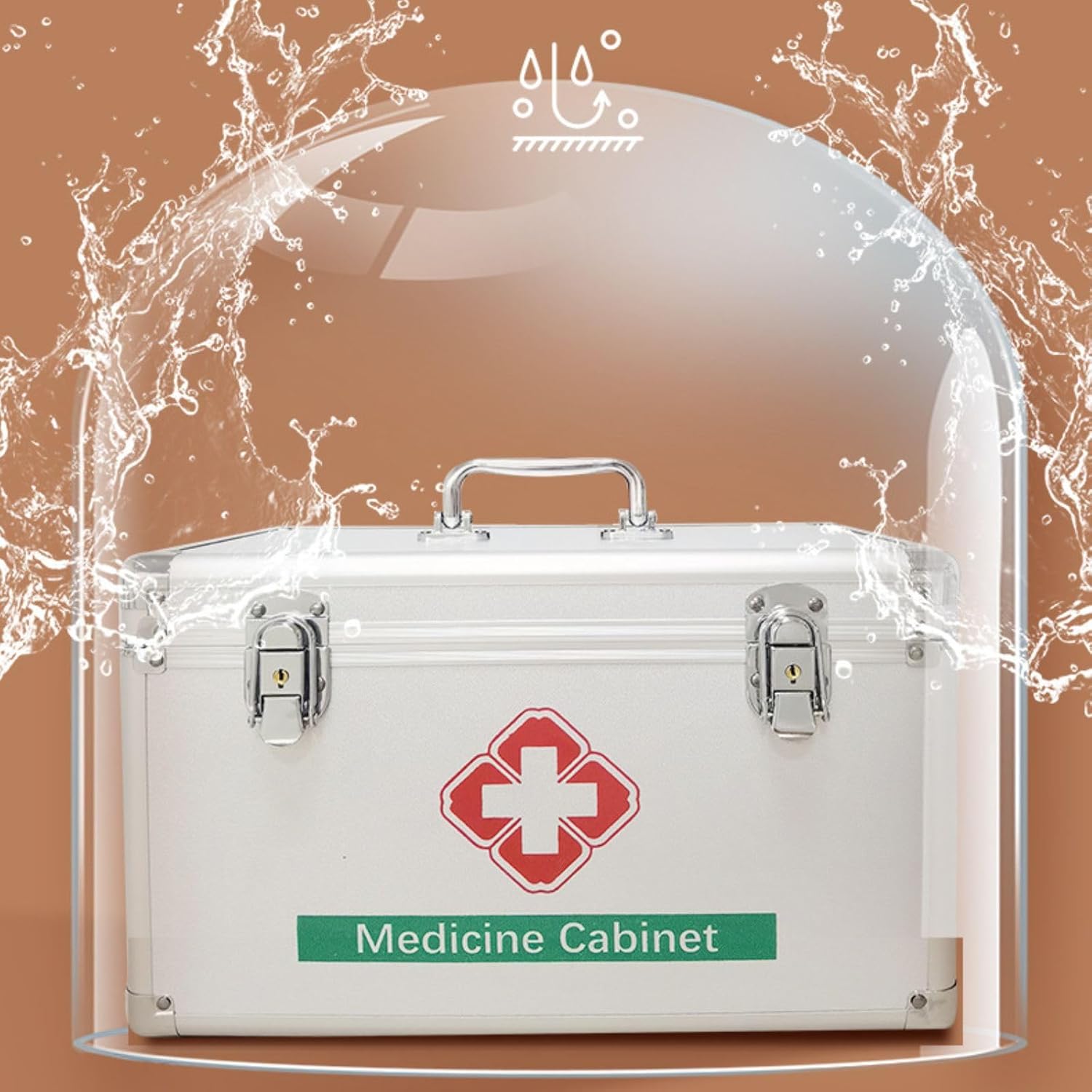 Bangminda Medicine Lock Box with Key Safe Lock