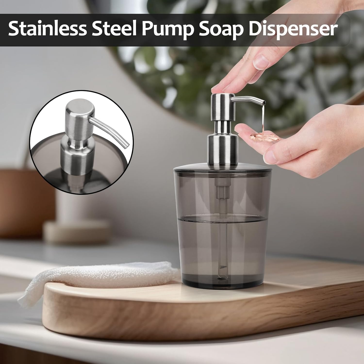 COAZEX 7-Piece Black Bathroom Accessories Set