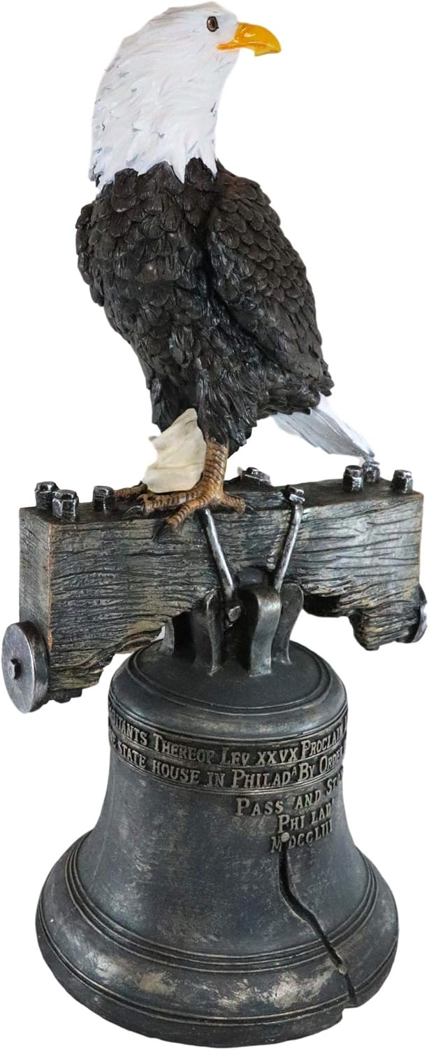 Ebros Gift 20 Tall Liberty Bell Eagle Home Decor Statue