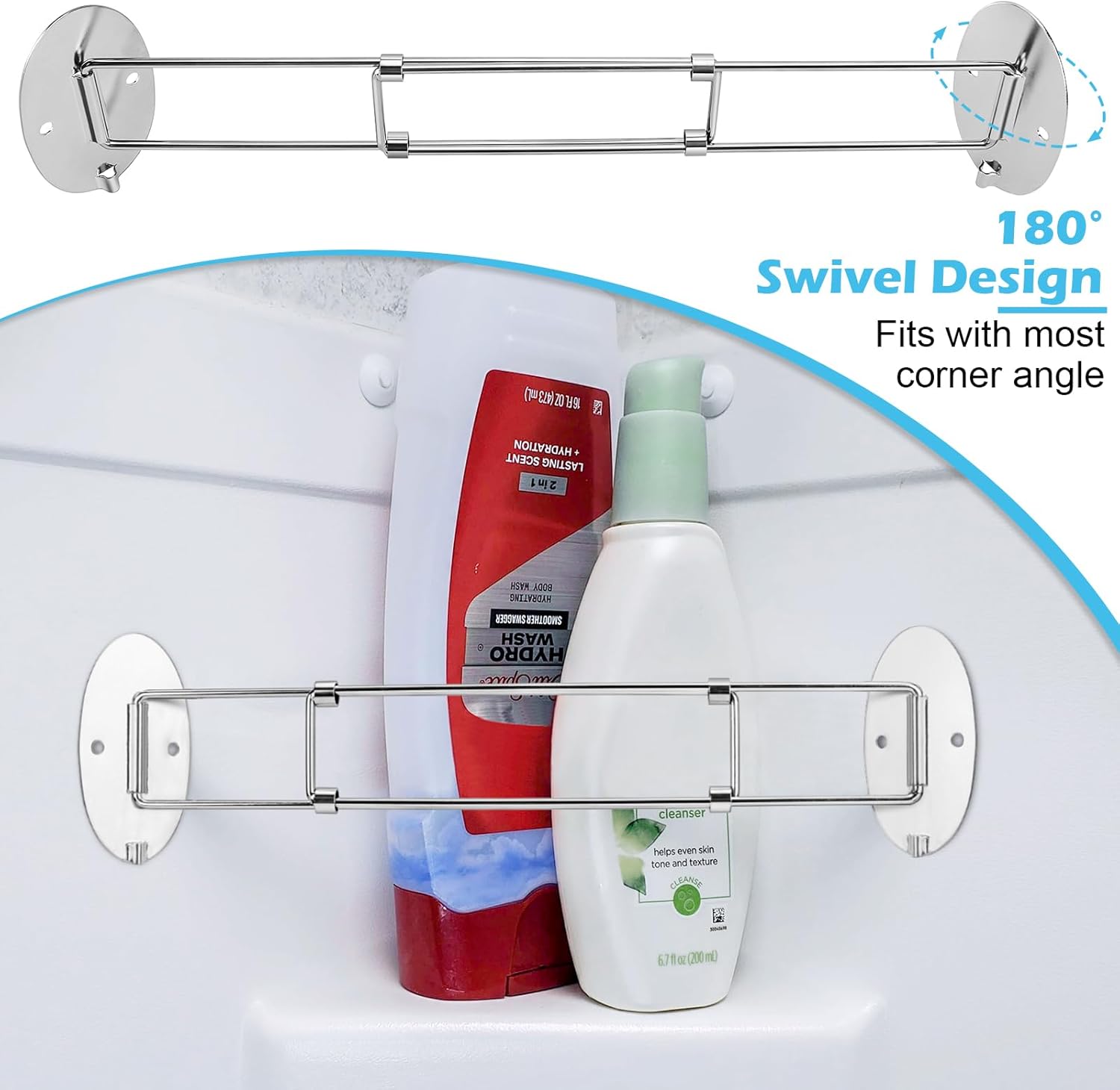 2025 Upgraded Adjustable RV Shower Caddy 2 Pack