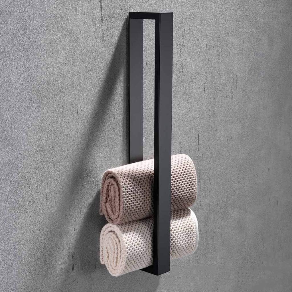 Stainless Steel Bathroom Towel Rack with Hook and Shelf