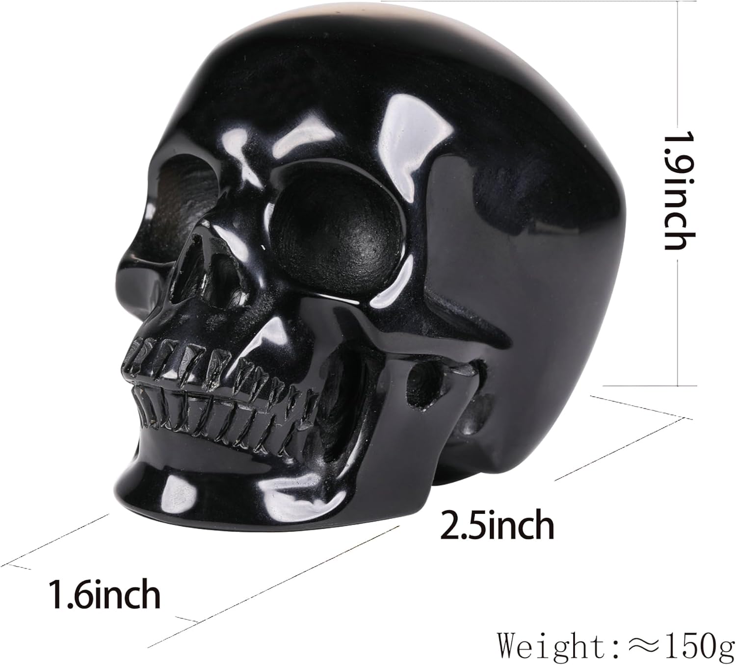 MRSKULL 25 Inch Halloween Crystal Skull Statue