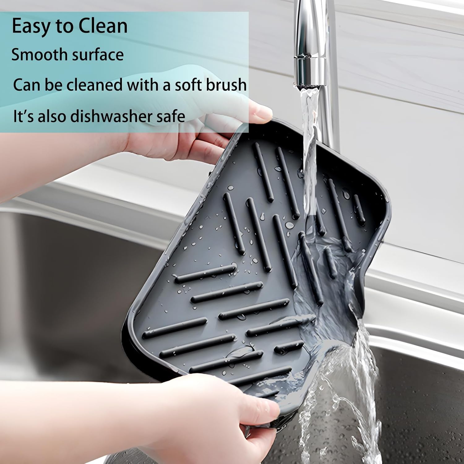 NIXNEHC Silicone Soap Dish with Drain and Non-Slip Grid