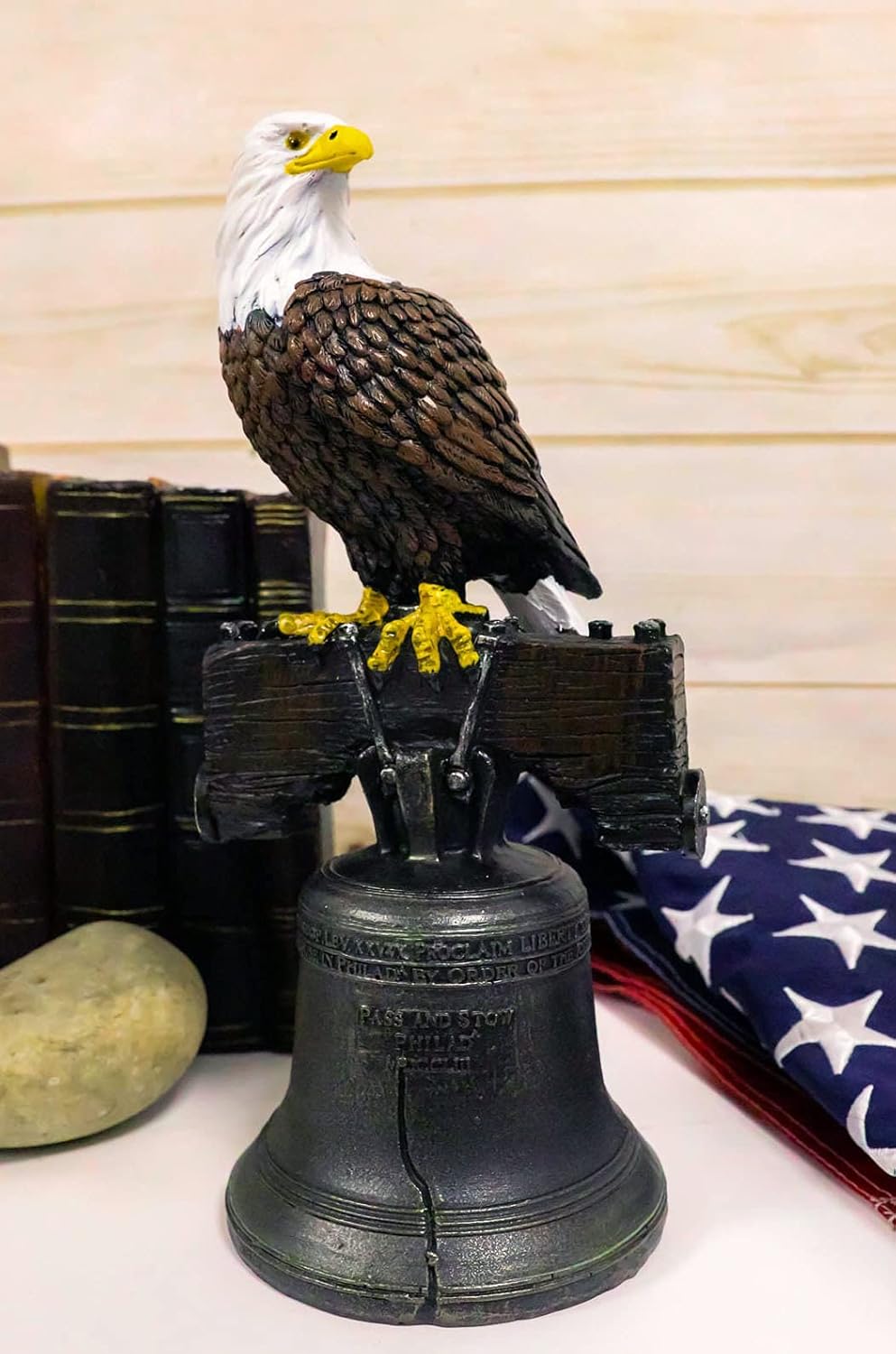Ebros Independence Day Liberty Bell Eagle Figurine 1