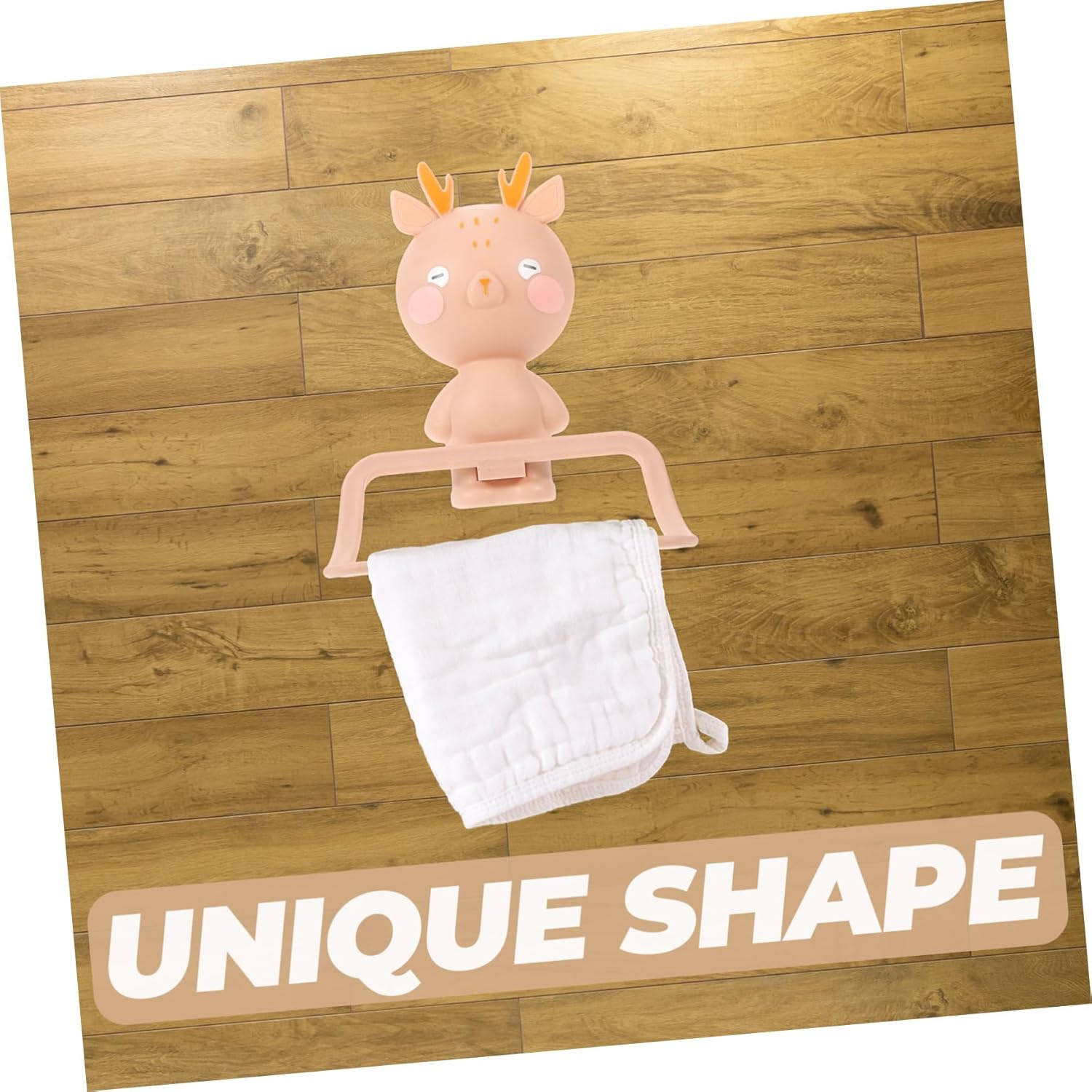 Cartoon Elk Towel Ring - Wall Mounted No Drill Installation