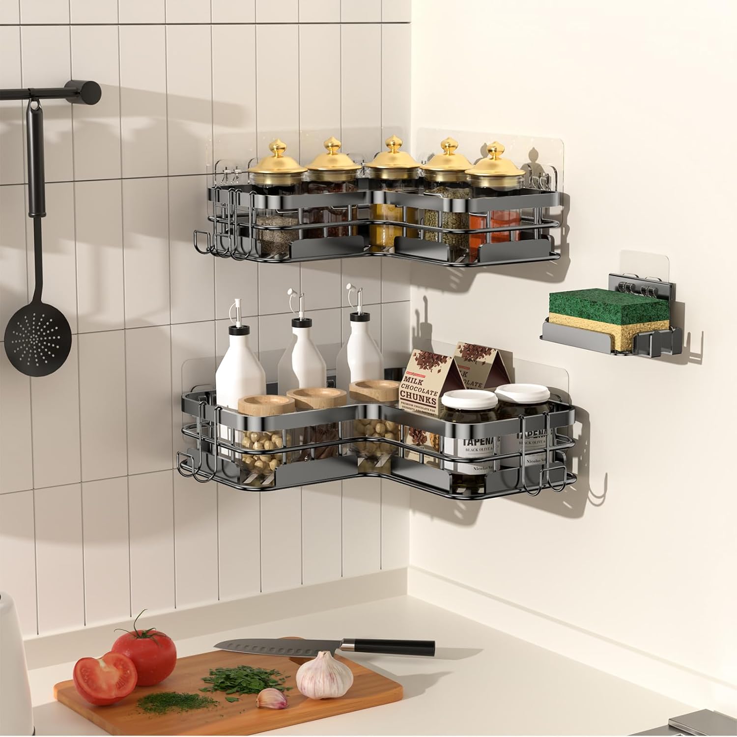 Getsrichfc Corner Shower Caddy 3 Pack Set 1