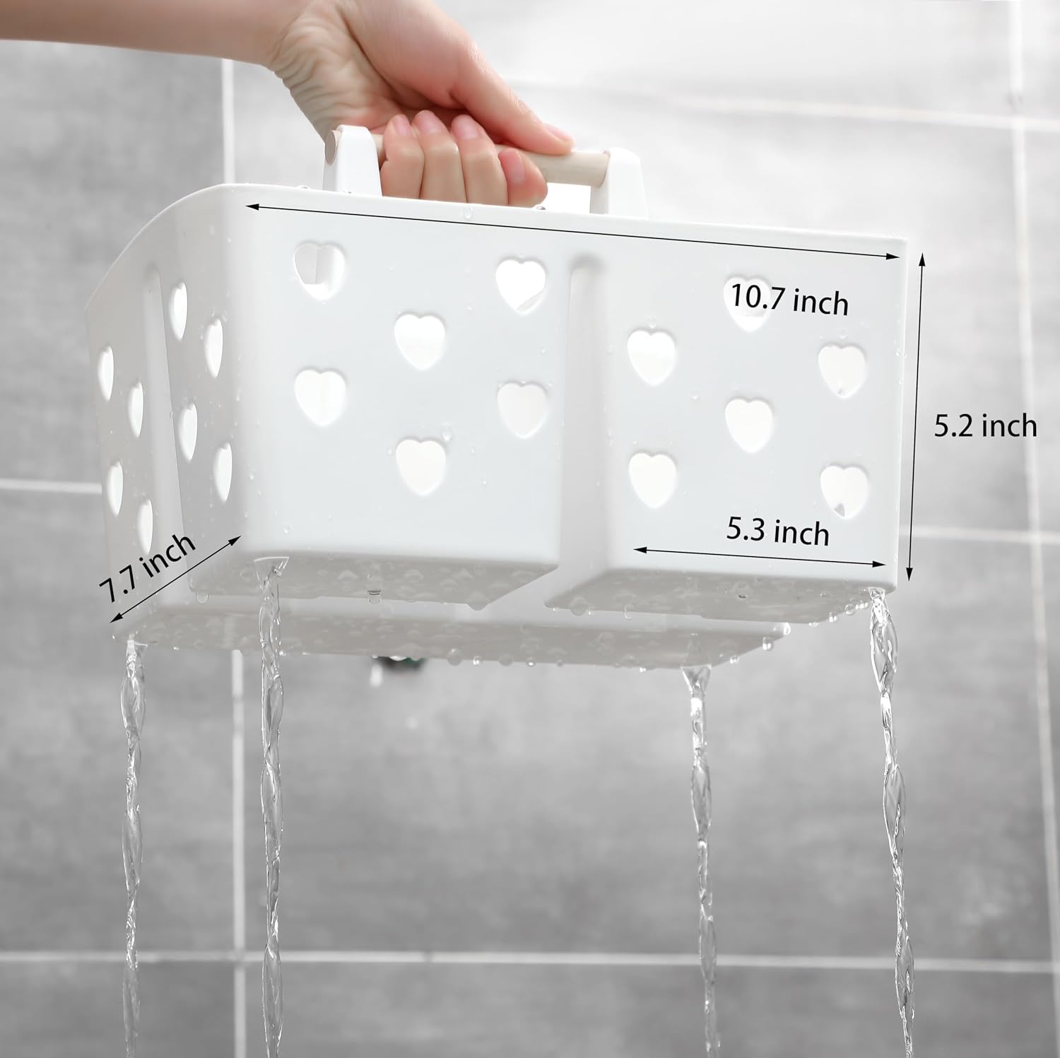 Anyoifax Portable Shower Caddy with Handle and Drainage Holes