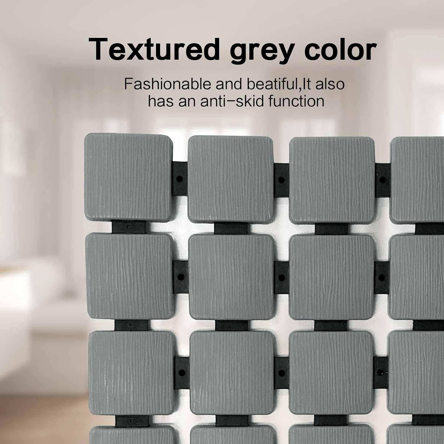 BEMISO Shower Mat Non Slip with Suction Cups and Drain Holes
