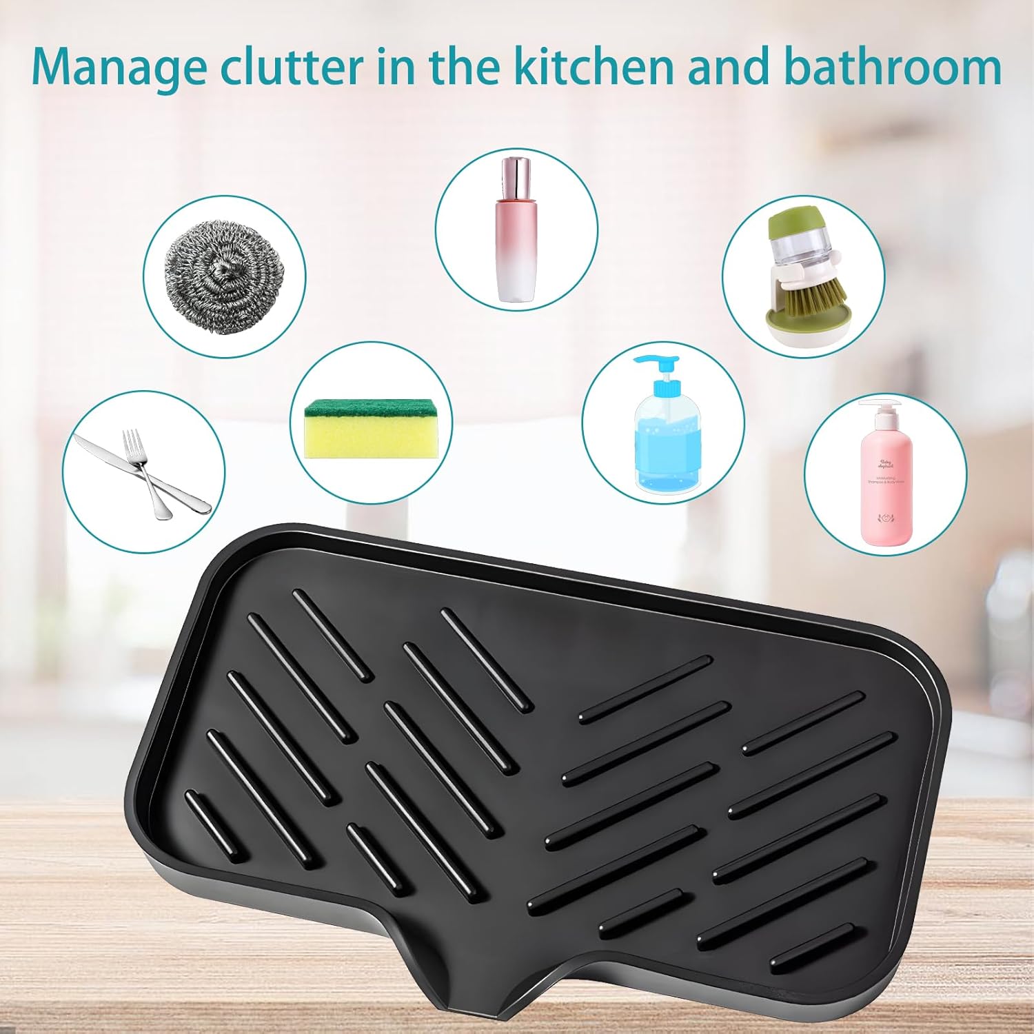 NIXNEHC Silicone Soap Dish with Drain and Non-Slip Grid
