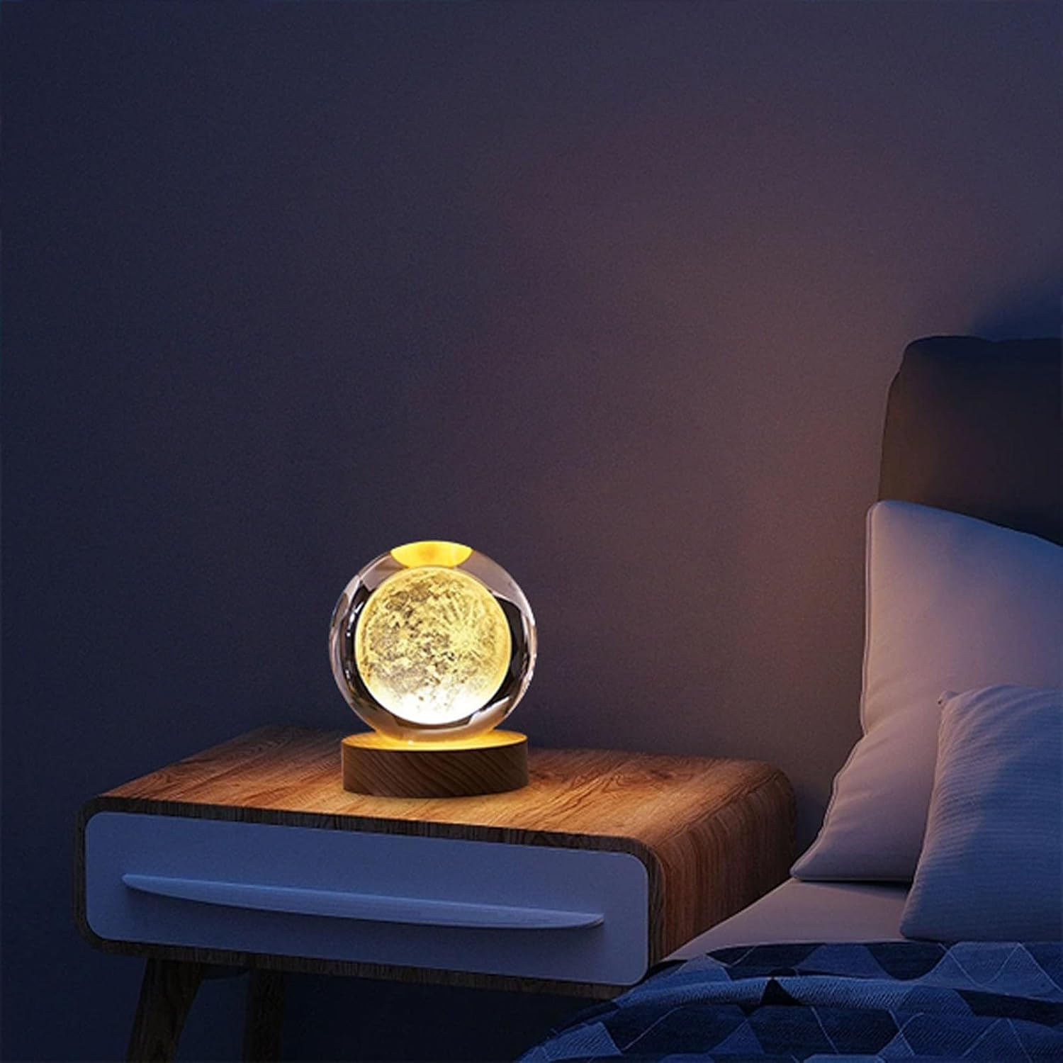 Nudsfuii Solar System Crystal Ball Sculpture Home Decor