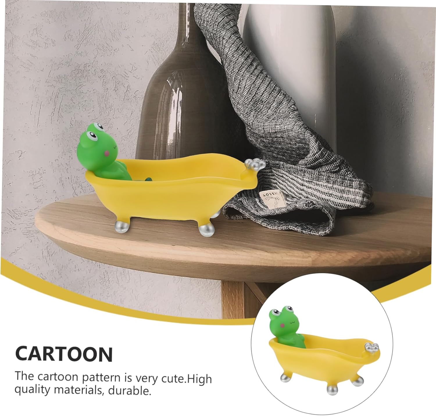 PAMINGONO Cartoon Soap Dish Quick Drainage Sturdy 1