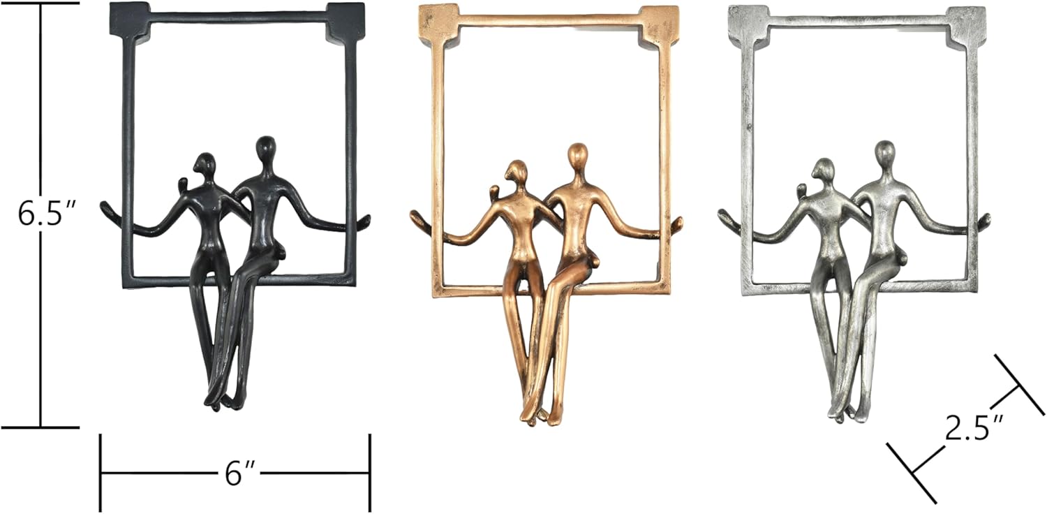 Natural Design Architecture Lifestyle N Swinging Couple Sculpture