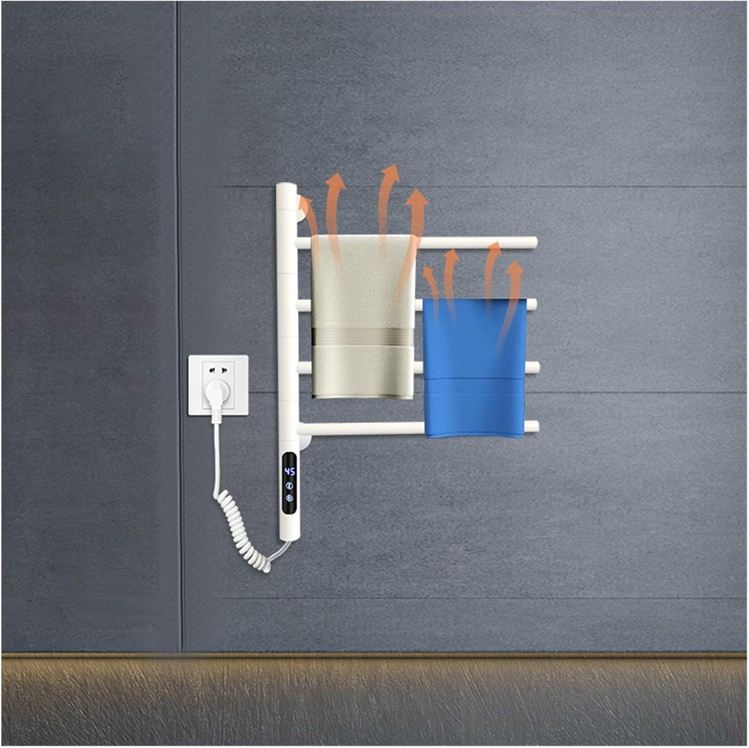 GLigeT 4-Bar Stainless Steel Electric Towel Holder