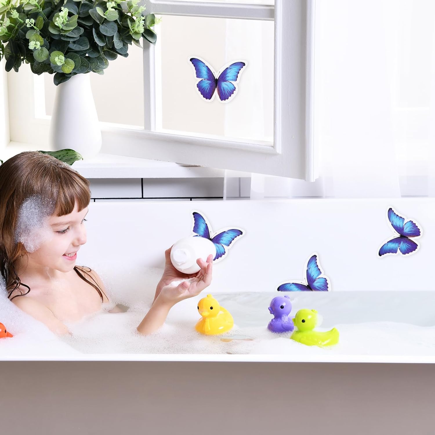 20 Pcs Butterfly Anti Slip Bathtub Stickers