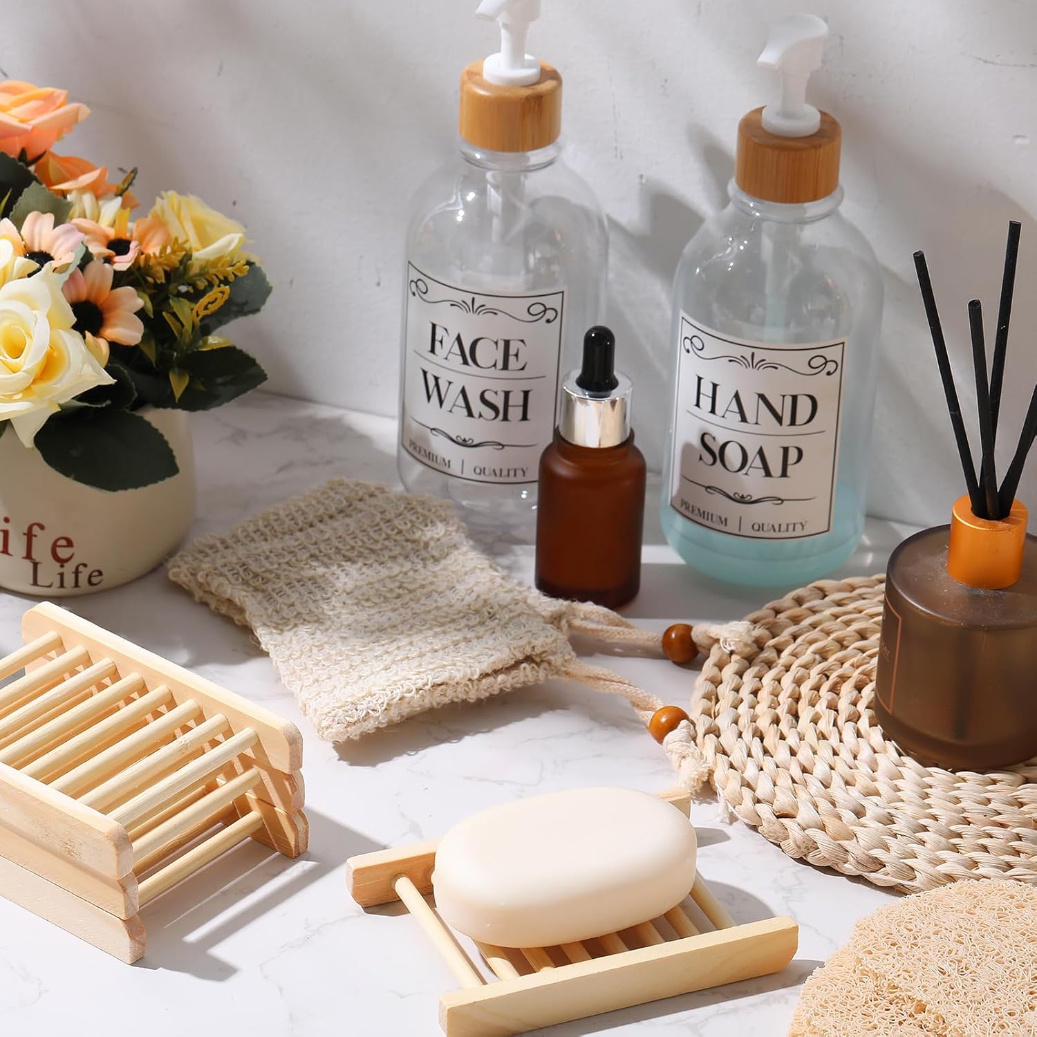 Yinder 60 Pcs Soap Accessories Set for Bathroom
