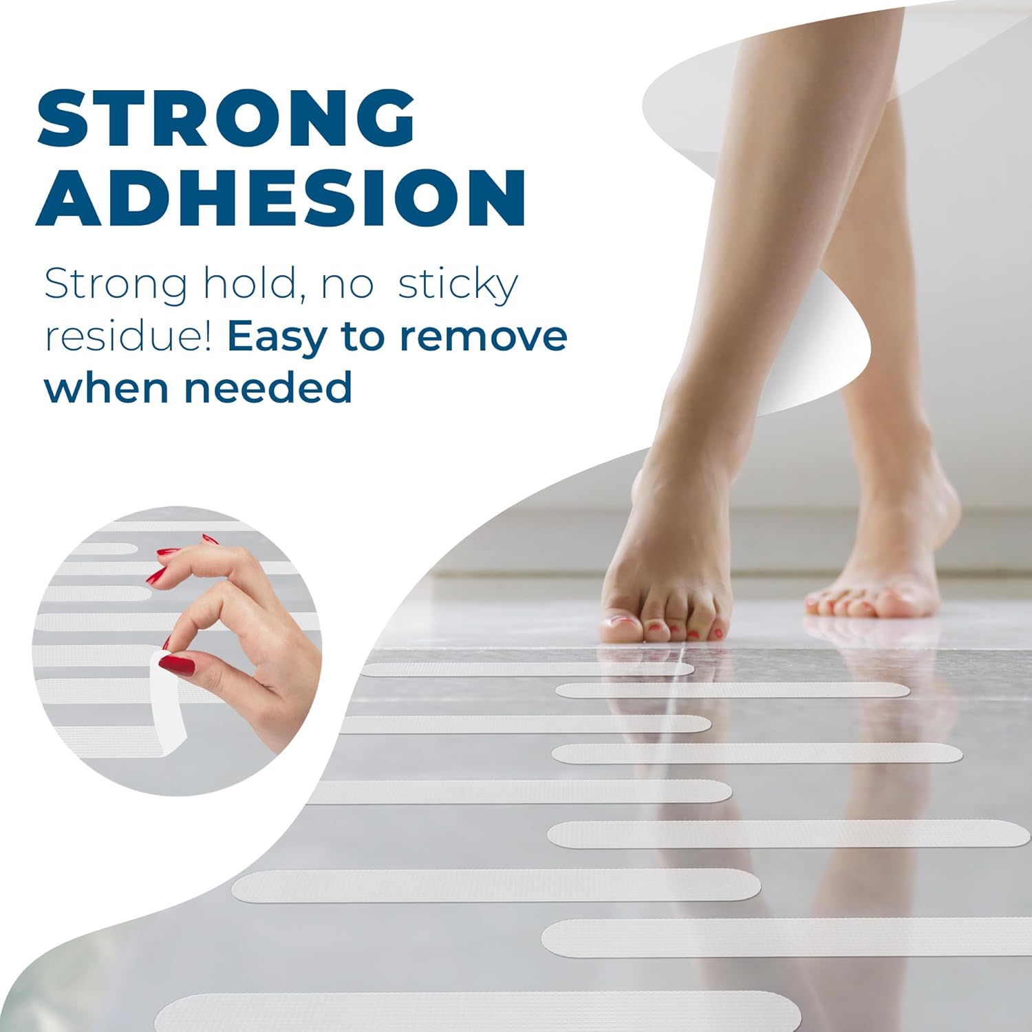 Homergy Anti-Slip Shower Stickers 24 PCS White