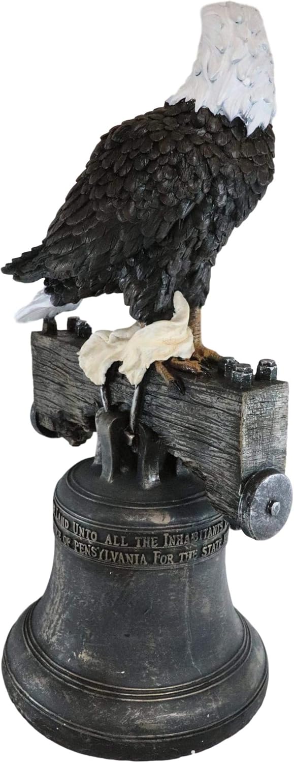 Ebros Gift 20 Tall Liberty Bell Eagle Home Decor Statue