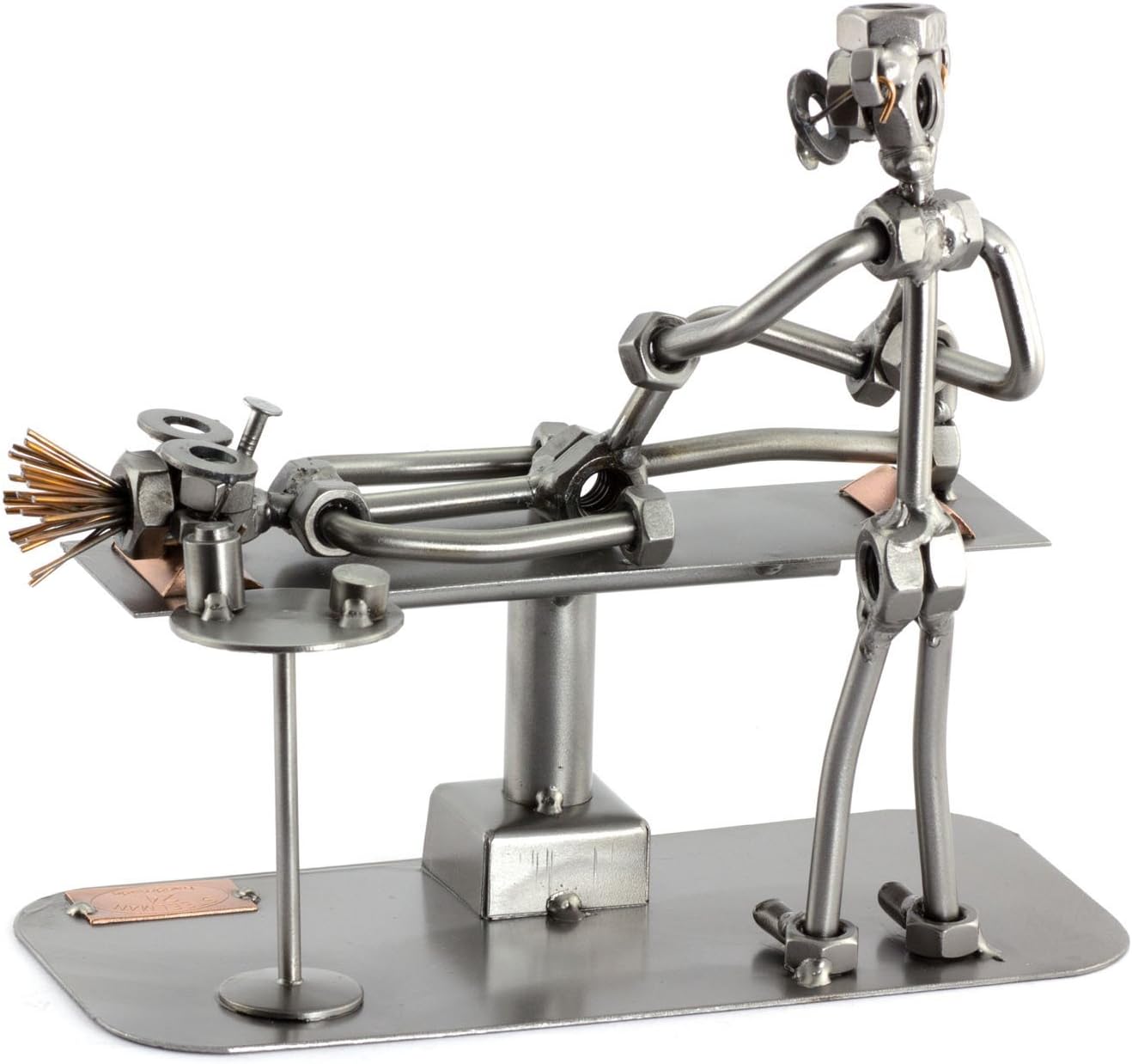 Handmade Physiotherapist Sculpture Nuts Bolts Ornaments