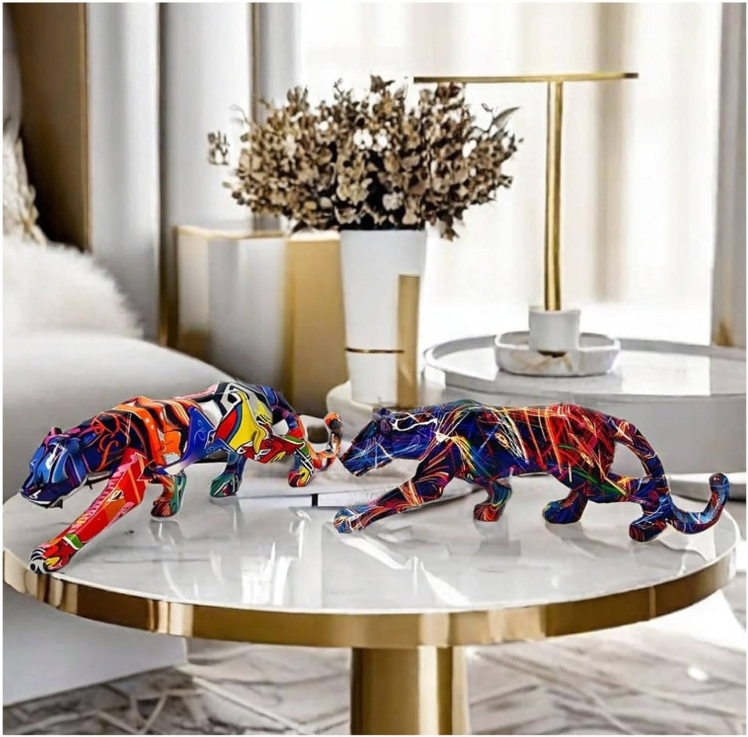 Catwalk Panther Graffiti Resin Statue