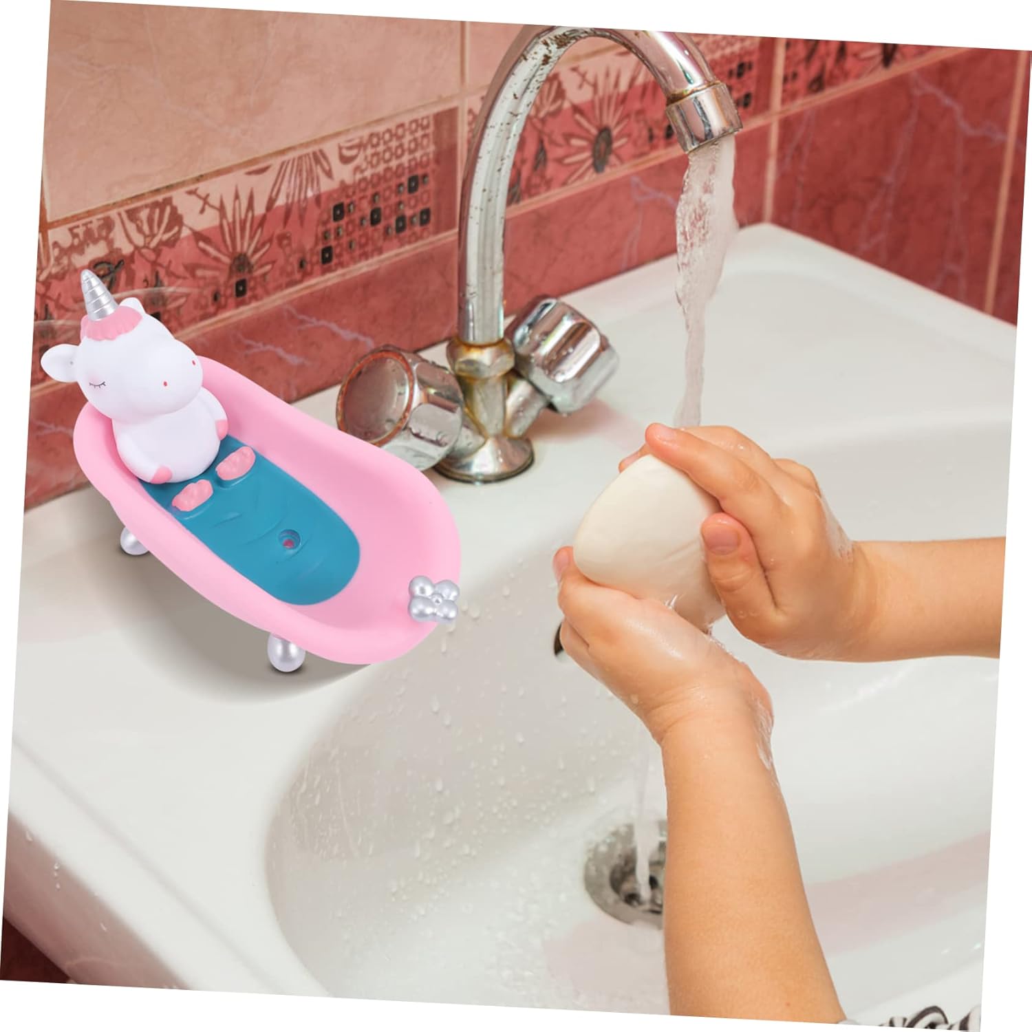 LIFKOME Cartoon Unicorn Soap Dish Holder