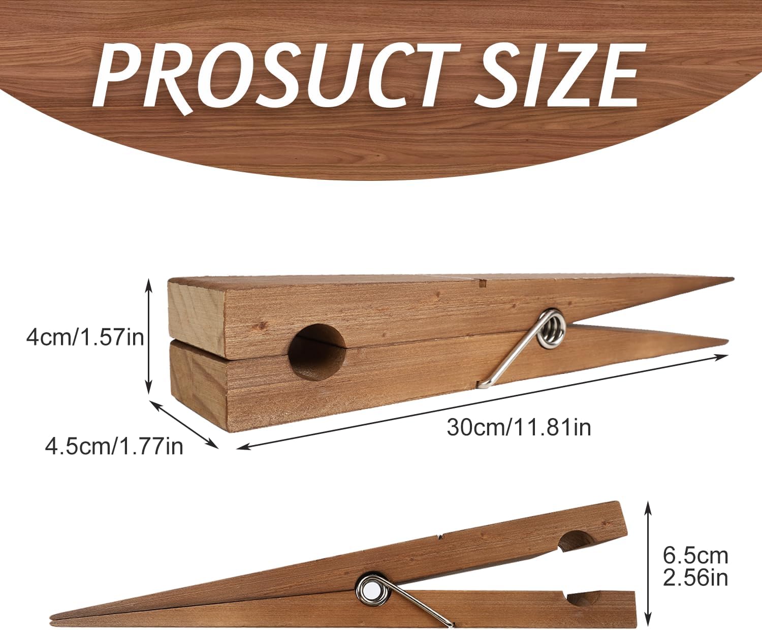 Wooden Towel Hooks for Bathroom and Kitchen
