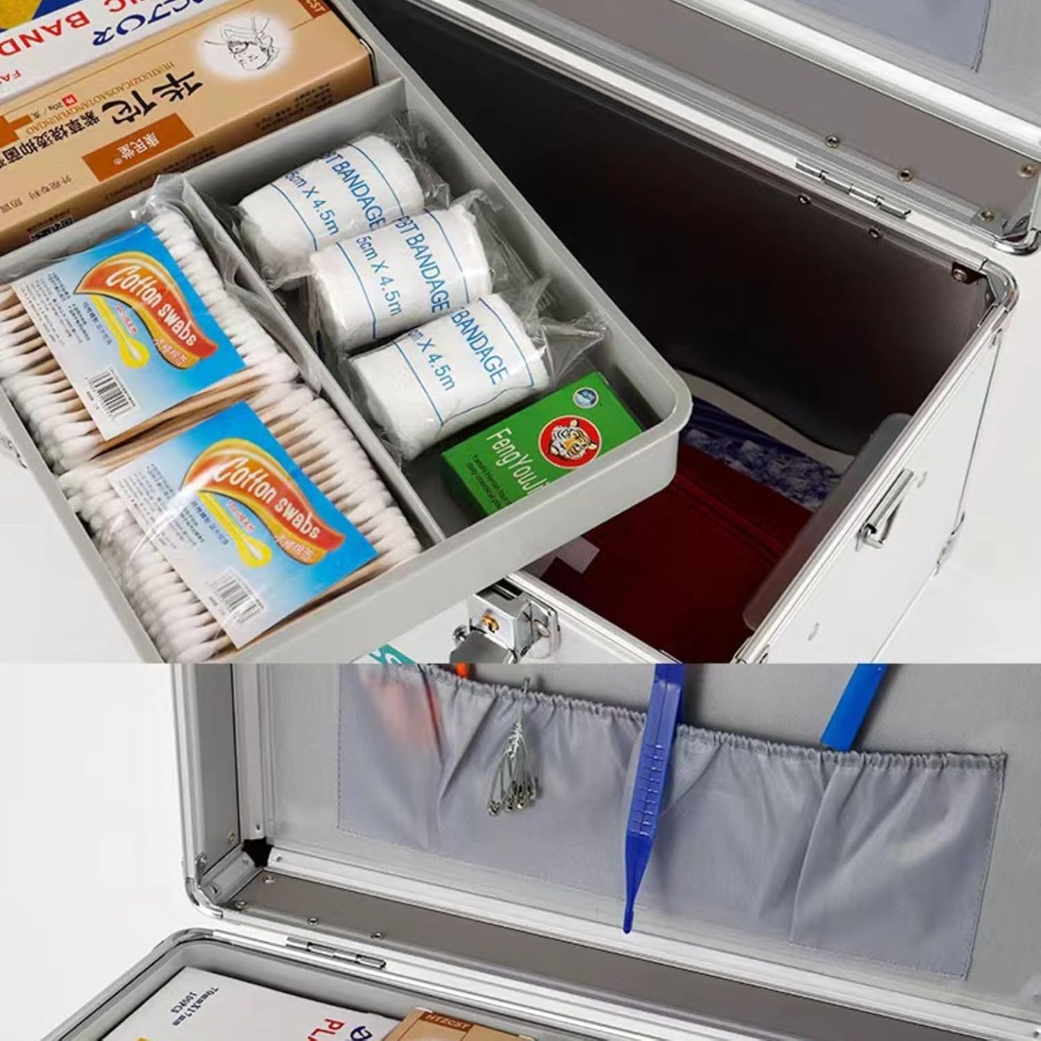 Bangminda Medicine Lock Box with Key Safe Lock