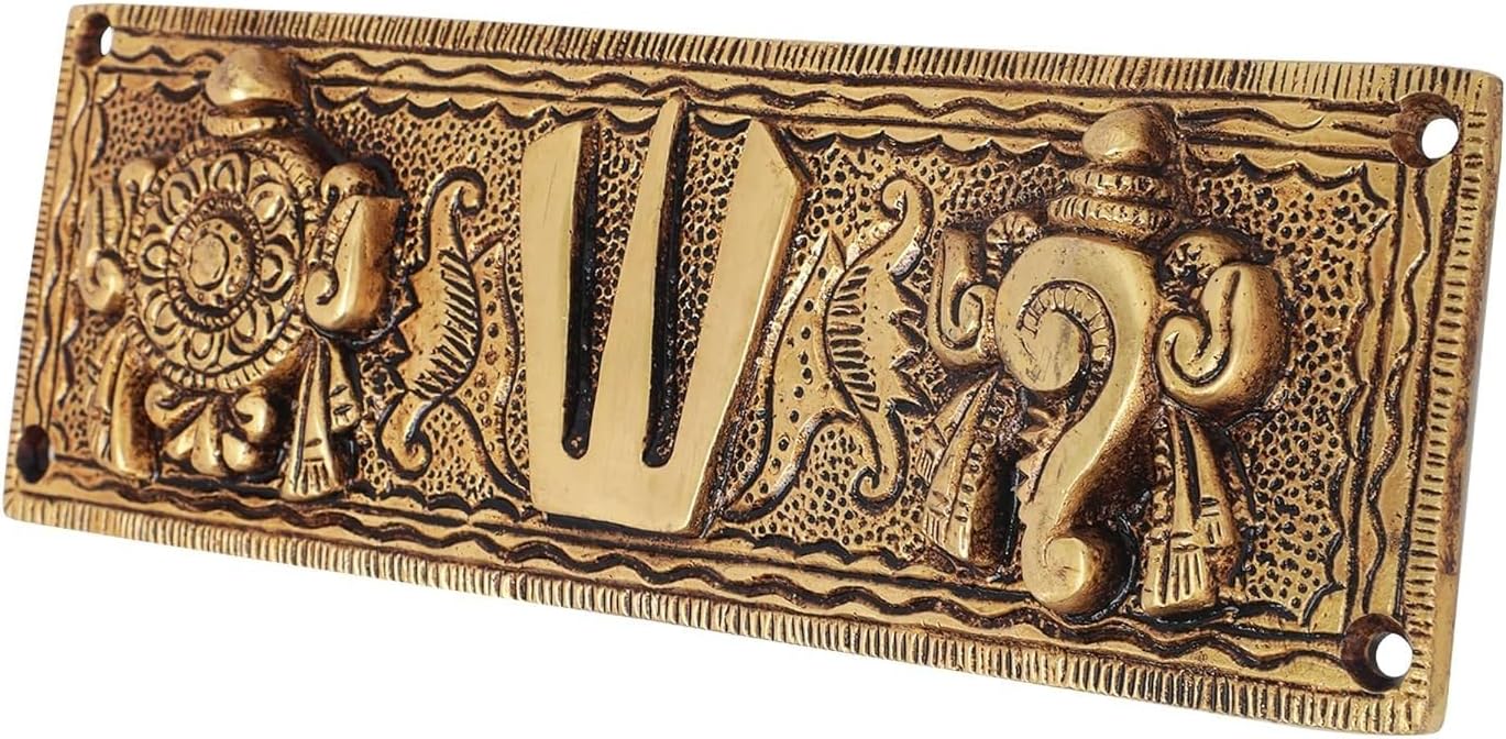 Brass Shankh Chakra Namah Wall Hanging Showpiece - 187 Cm