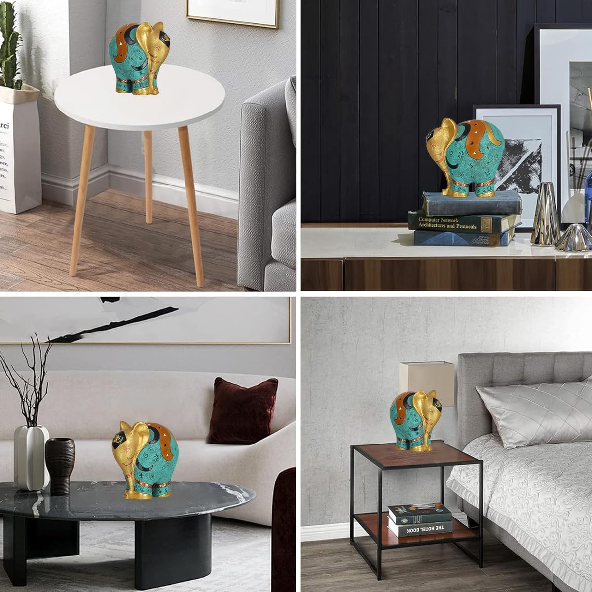 Elephant Statue Handcrafted Resin - 55 H Home Decor