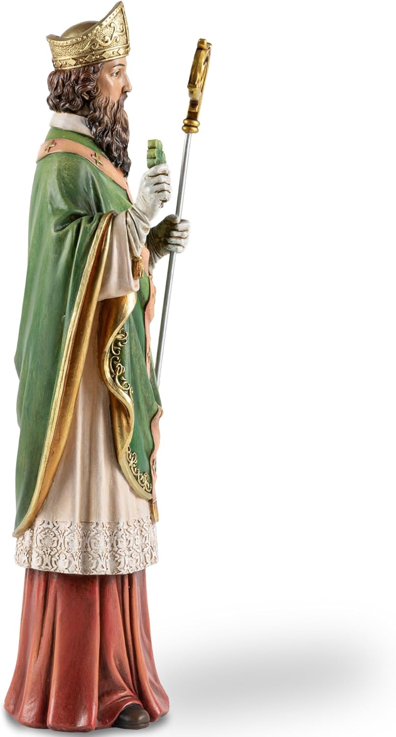14 H Saint Patrick Religious Statue Resin Decor