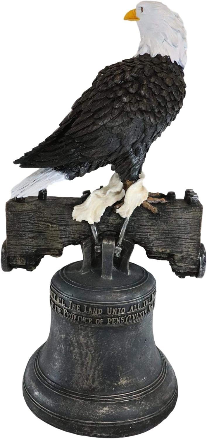 Ebros Gift 20 Tall Liberty Bell Eagle Home Decor Statue