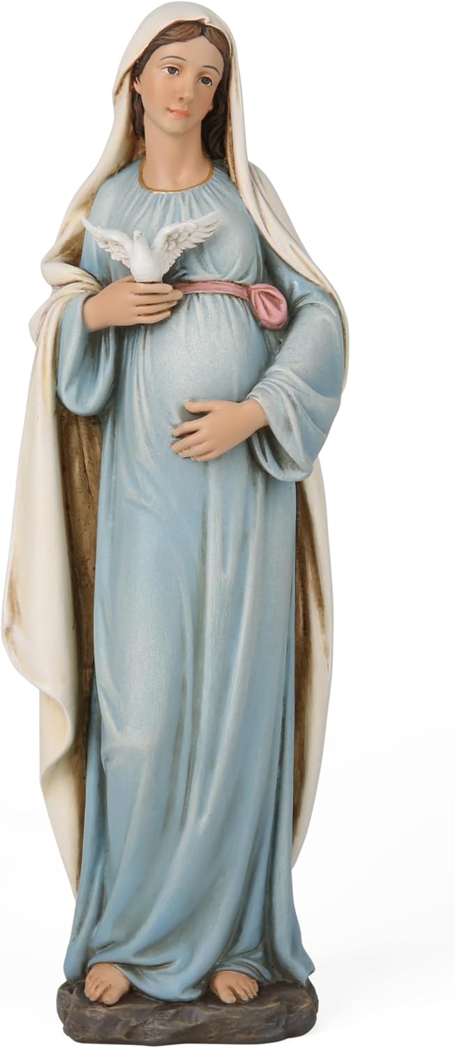 BC Catholic Pregnant Mary Statue 84 Inch Hand Painted