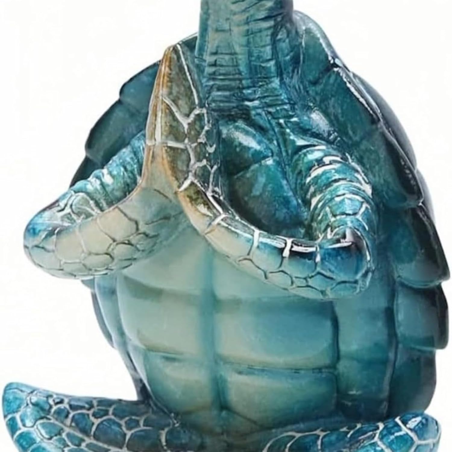 Nudsfuii Sea Turtle Yoga Statue Home Decor