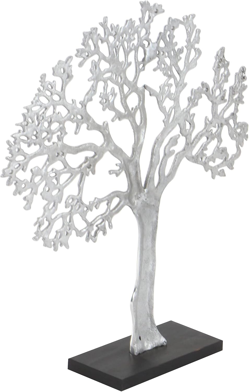 Deco 79 Silver Black Tree Sculpture Home Decor Statue