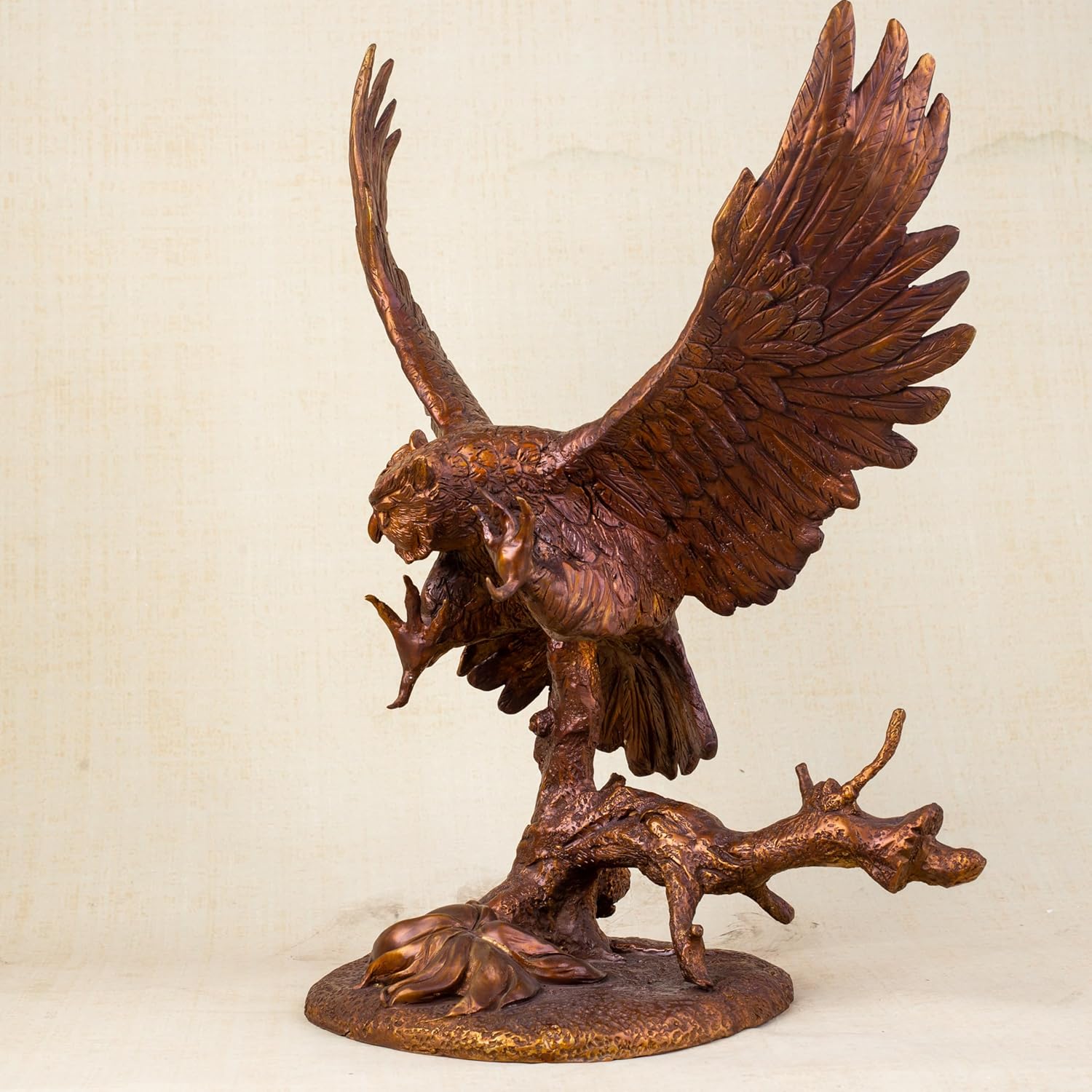 YouFine Bronze Owl Statue 209-244 Handmade Sculpture