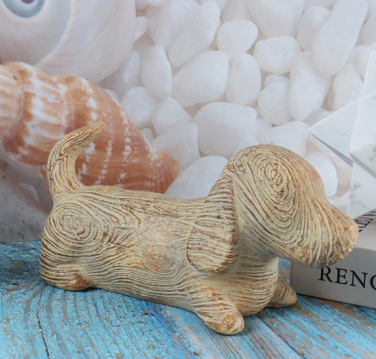 Hymmah Rustic Dog Decor Statue for Living Room