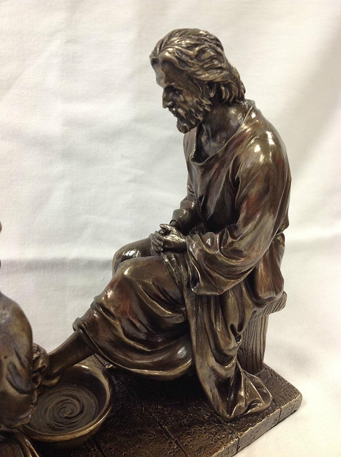 WU Unicorn Studios Jesus Washing His Disciples Feet Bronze Statue