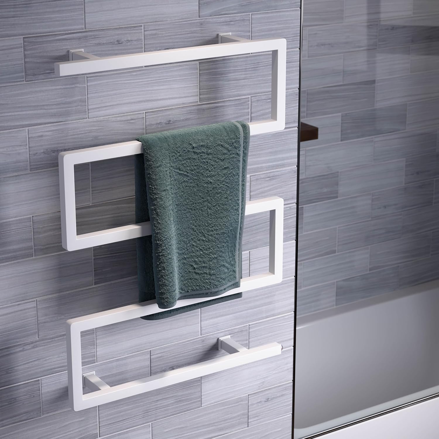 Voltaire 5-Bar Electric Towel Warmer Matte White