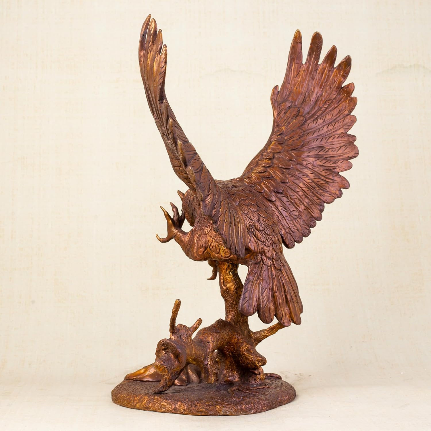 YouFine Bronze Owl Statue 209-244 Handmade Sculpture