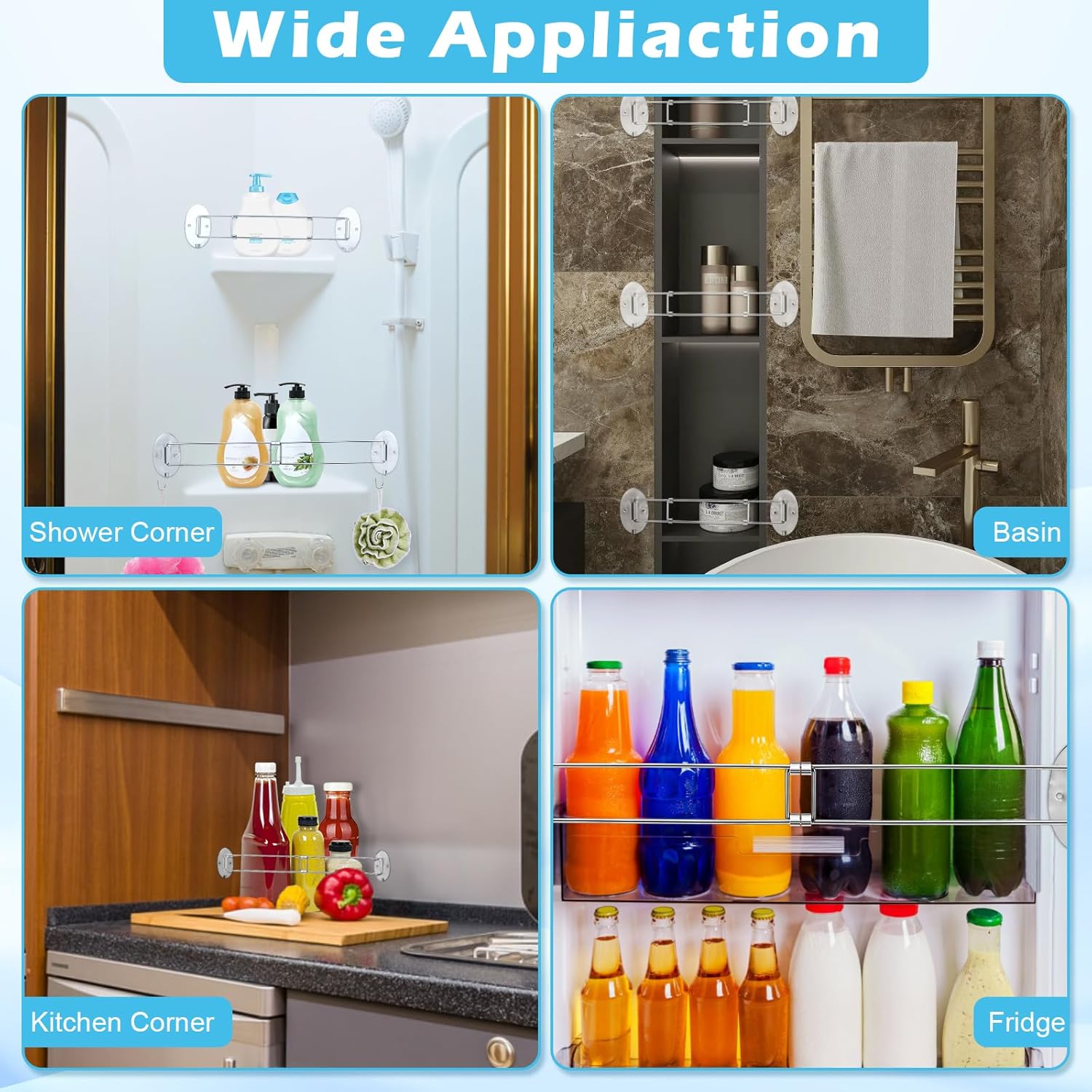 2025 Upgraded Adjustable RV Shower Caddy 2 Pack