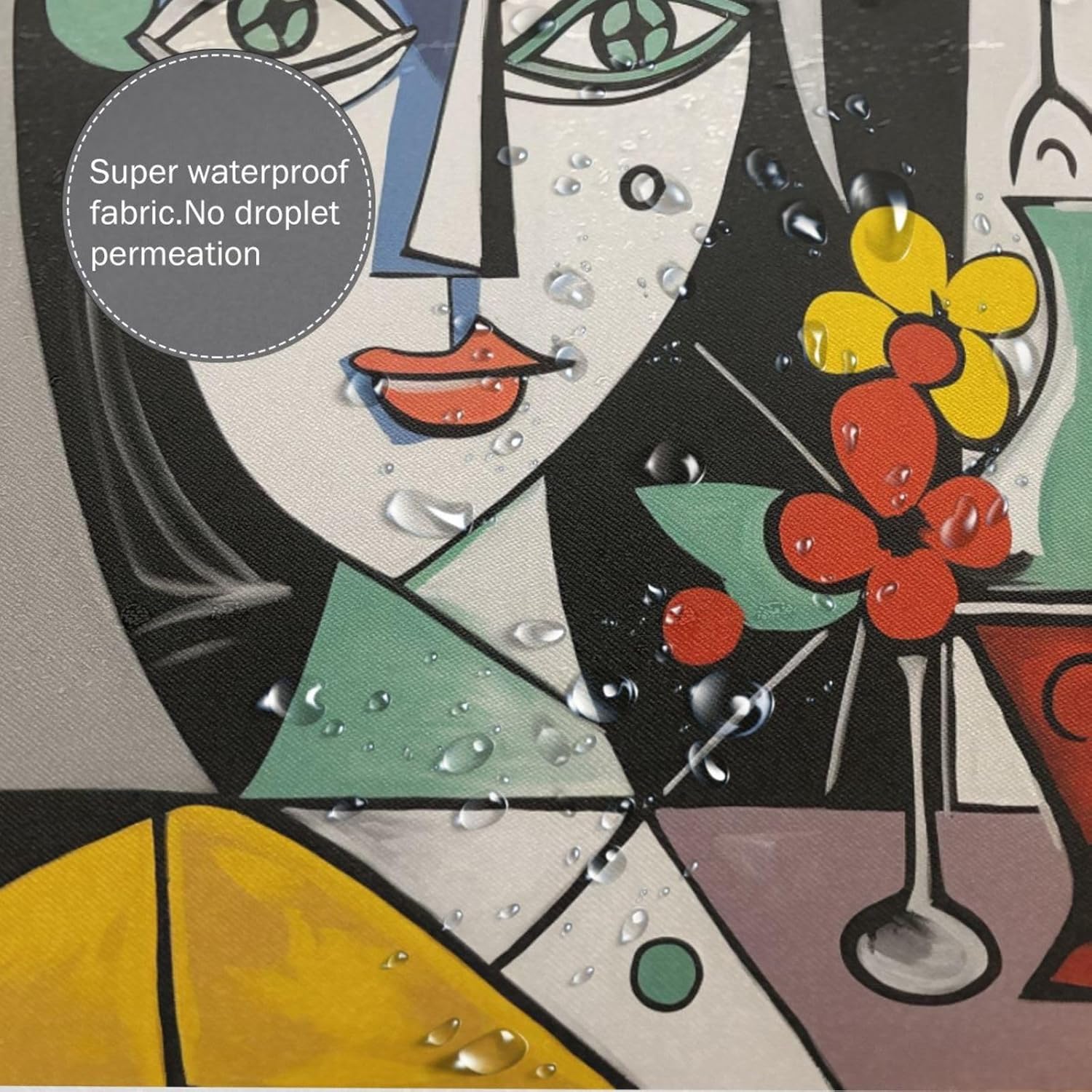 DAOWANGZUO Female Face Shower Curtain Set 72x72in