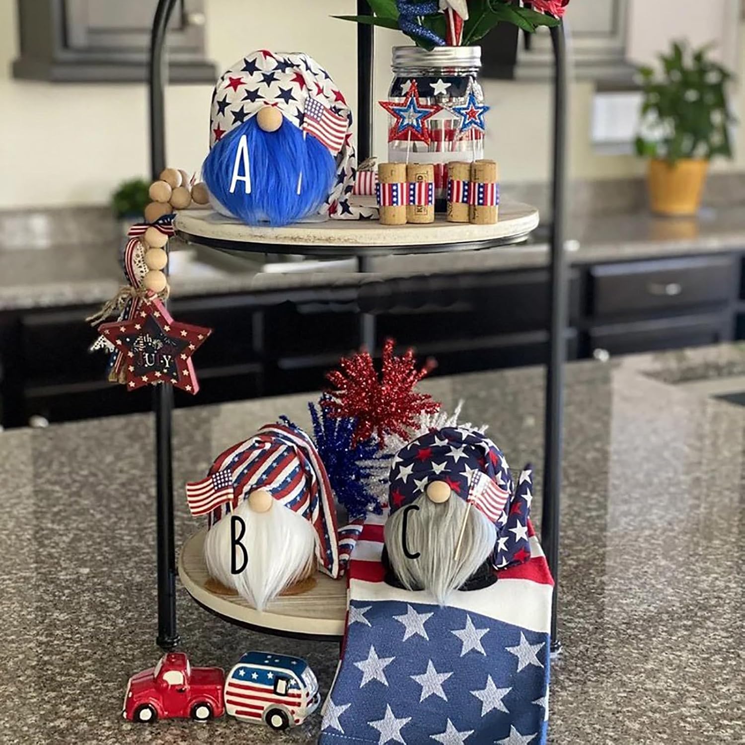 Independence Day Gnome Decorations Garden Statues