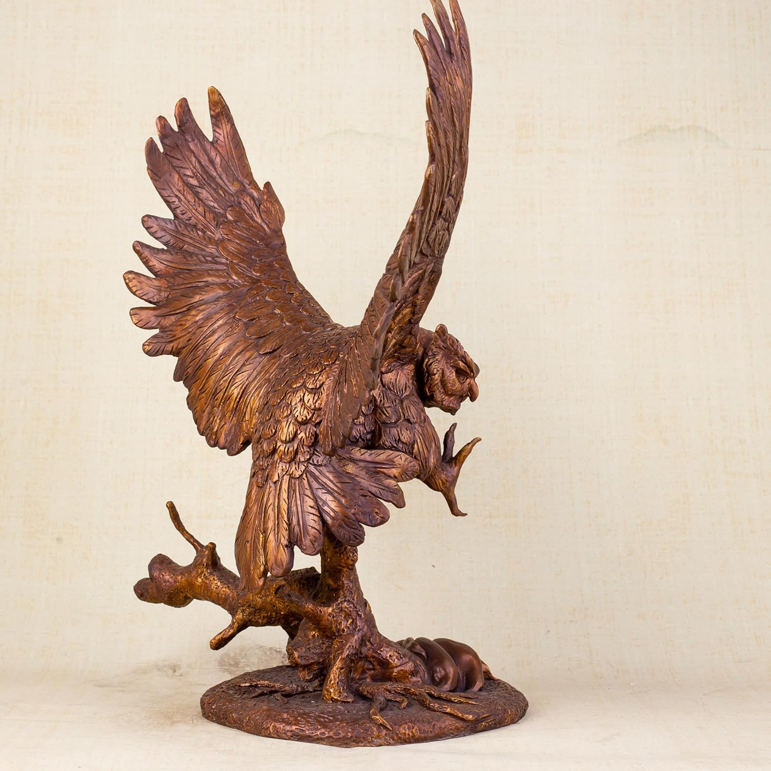 YouFine Bronze Owl Statue 209-244 Handmade Sculpture