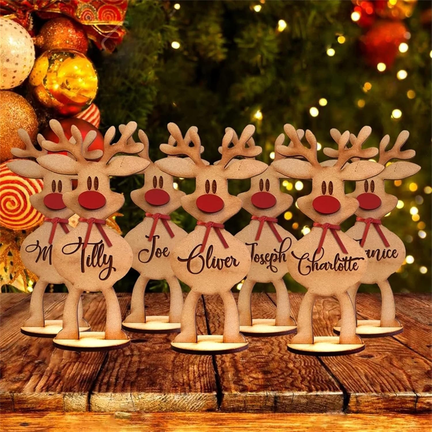 Miniature Reindeer Statue Figurine Home Decor Accent
