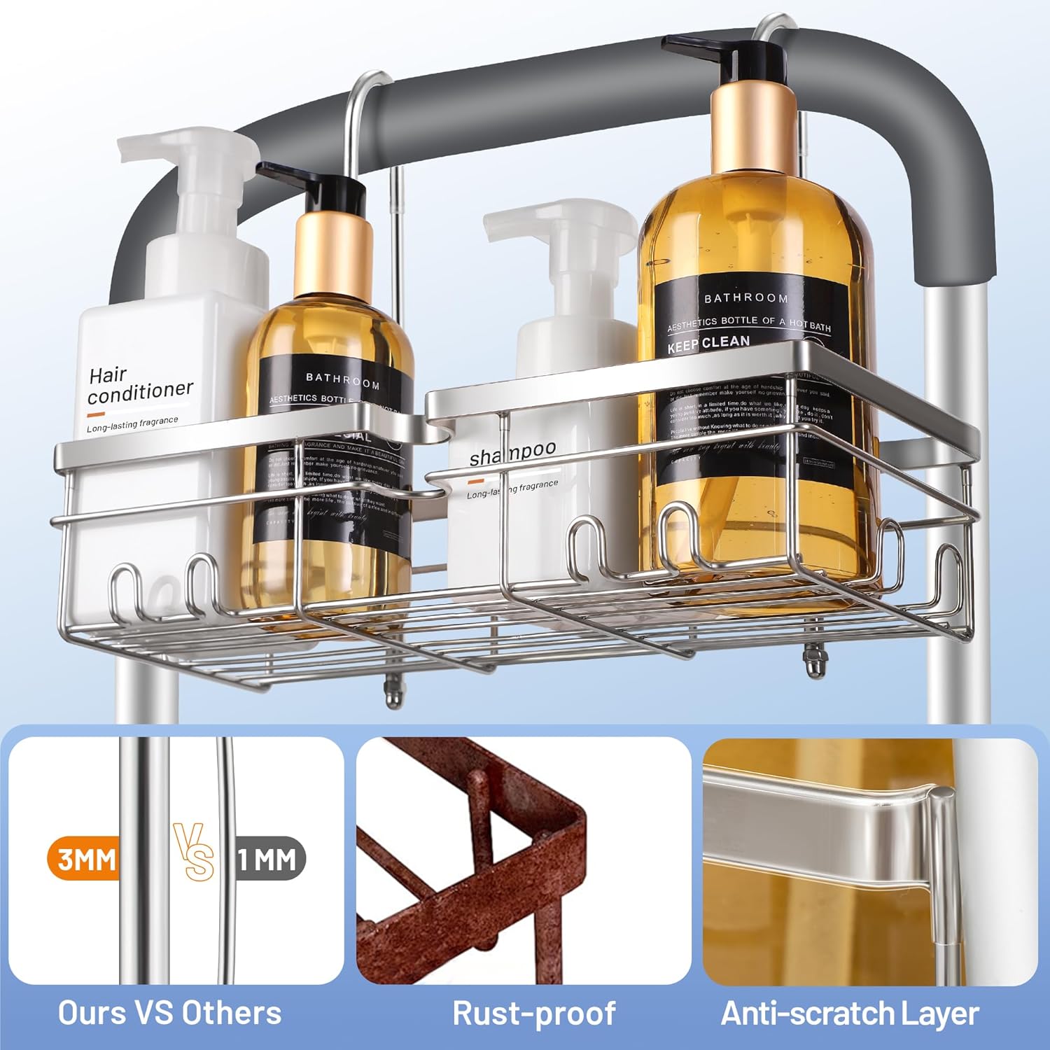 YUOROS Shower Caddy for Chair 304 Stainless Steel Organizer