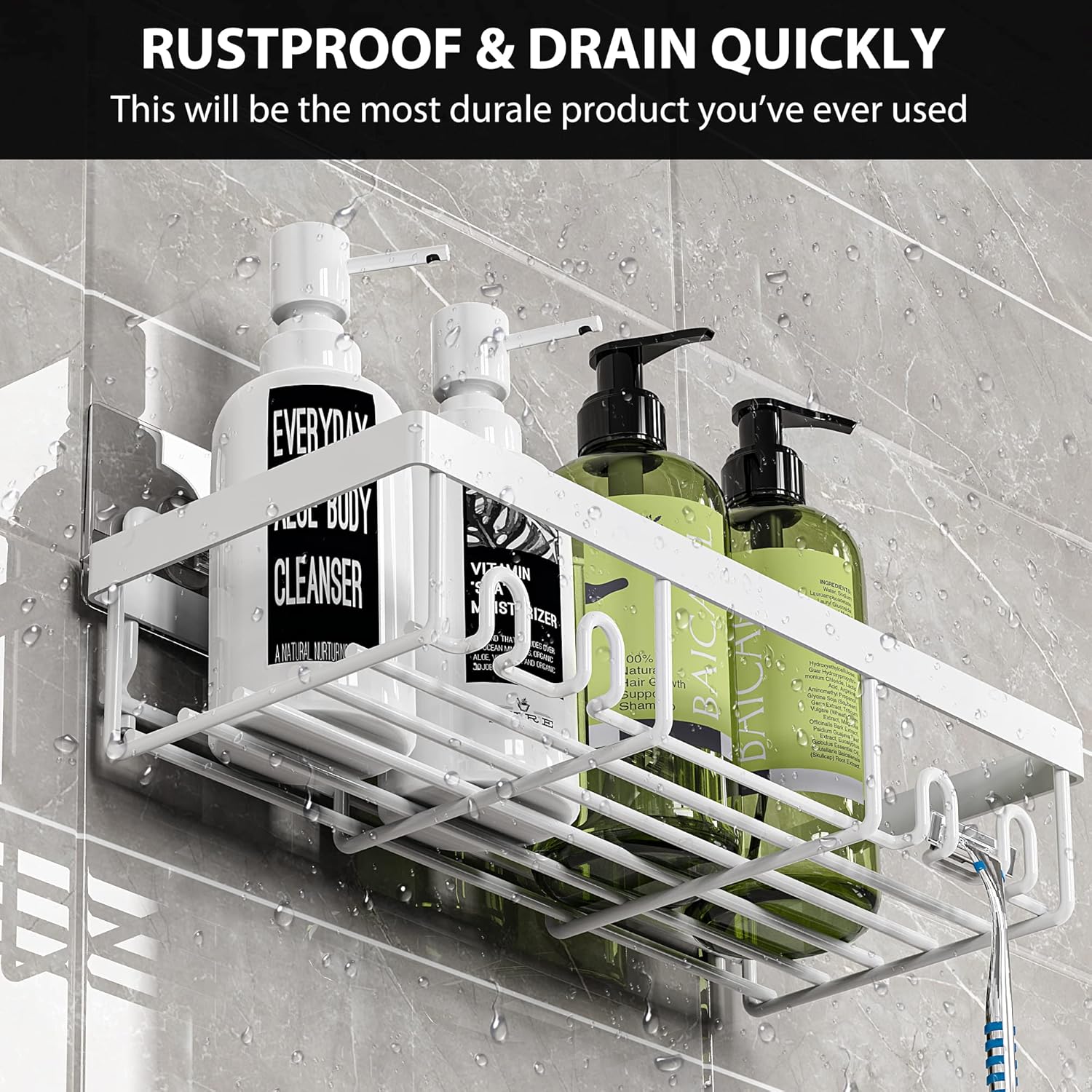 Moforoco Shower Caddy Organizer with Hooks