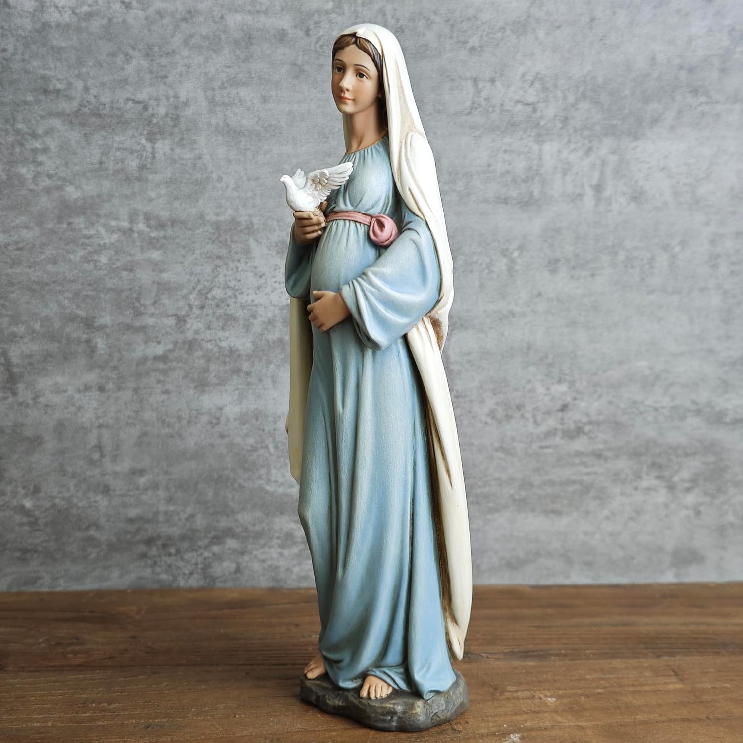 BC Catholic Pregnant Mary Statue 84 Inch Hand Painted