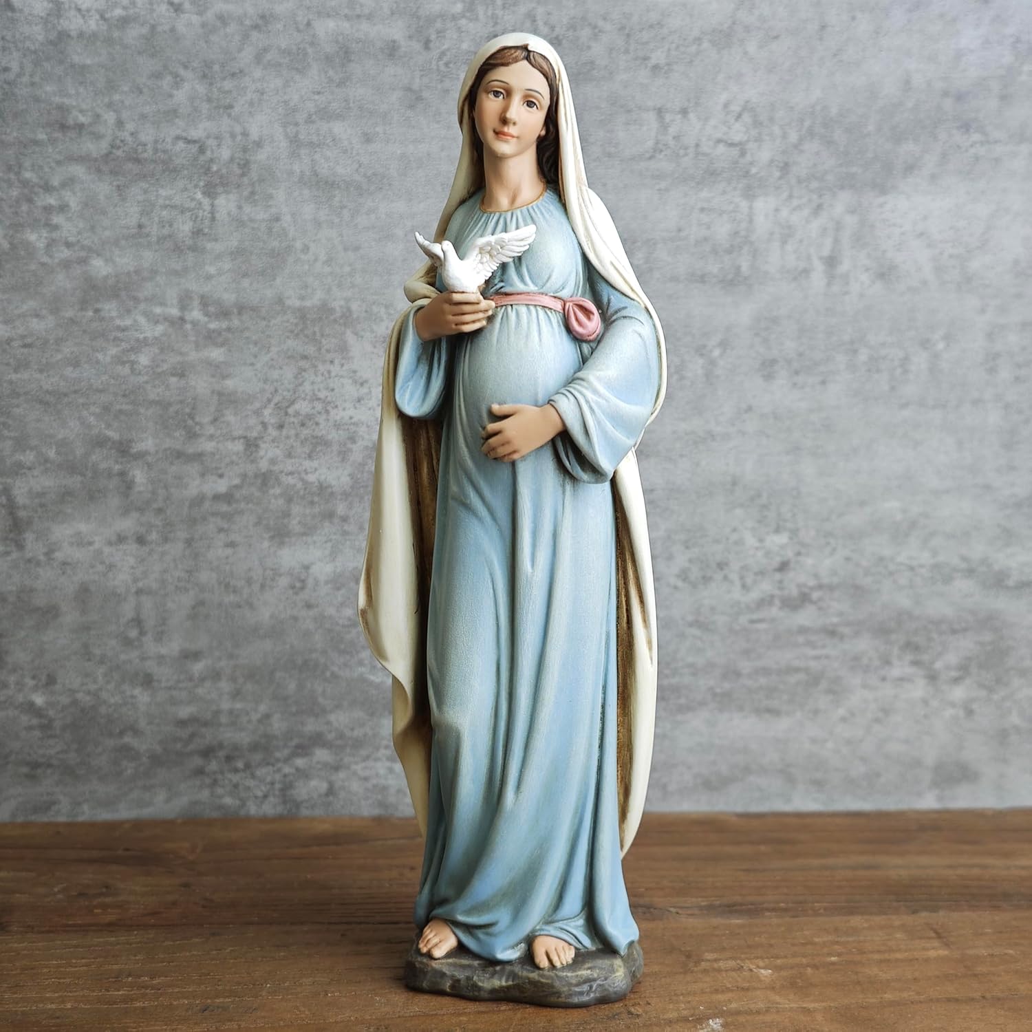 BC Catholic Pregnant Mary Statue 84 Inch Hand Painted