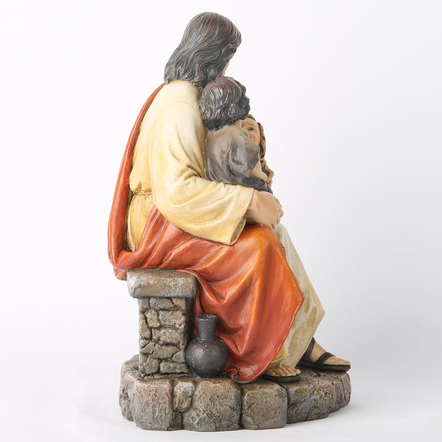 BC Catholic Jesus with Children Statue 88 H 1