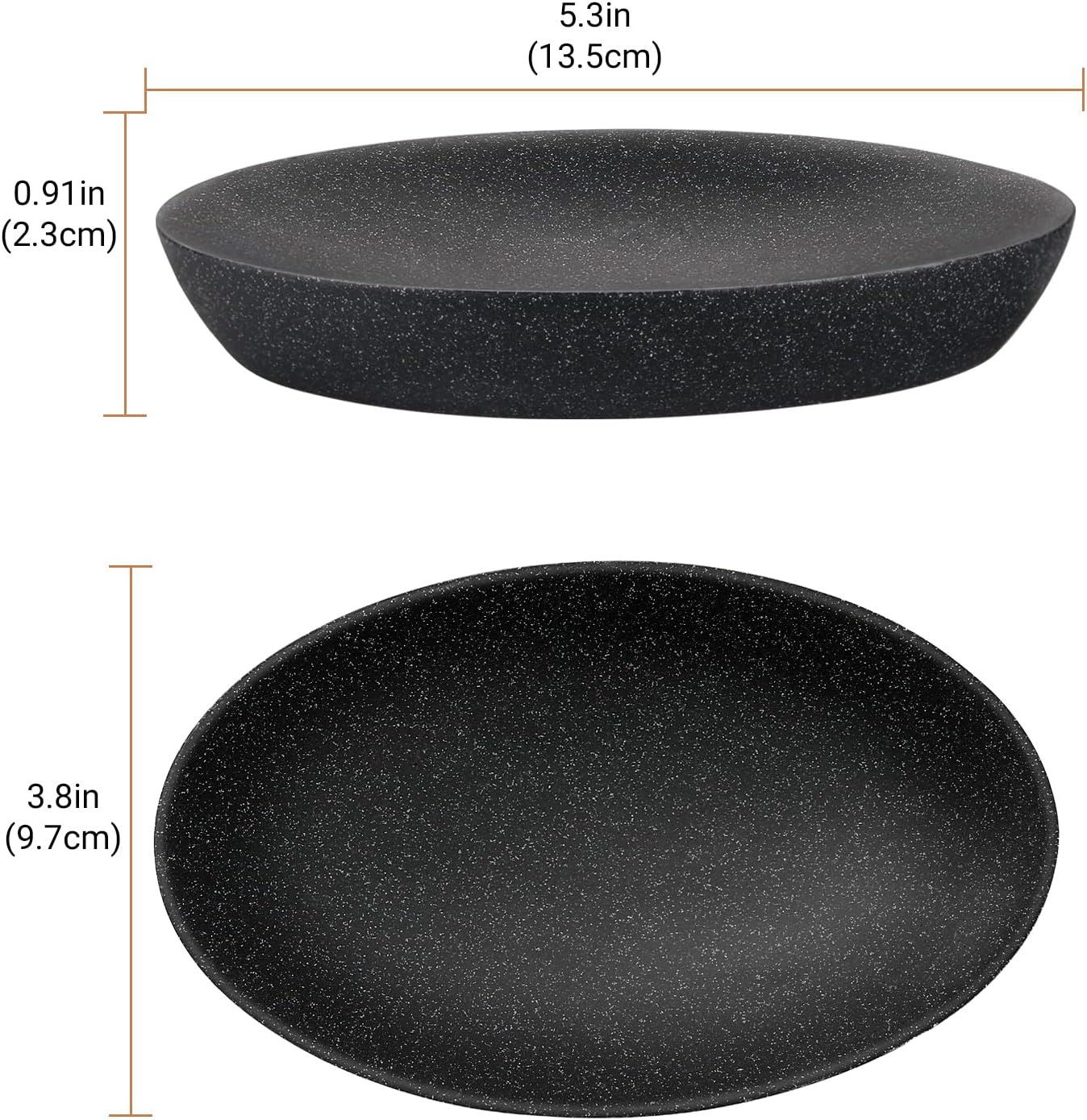 Shinowa Gravel Black Soap Dish - Mini Resin Storage Tray