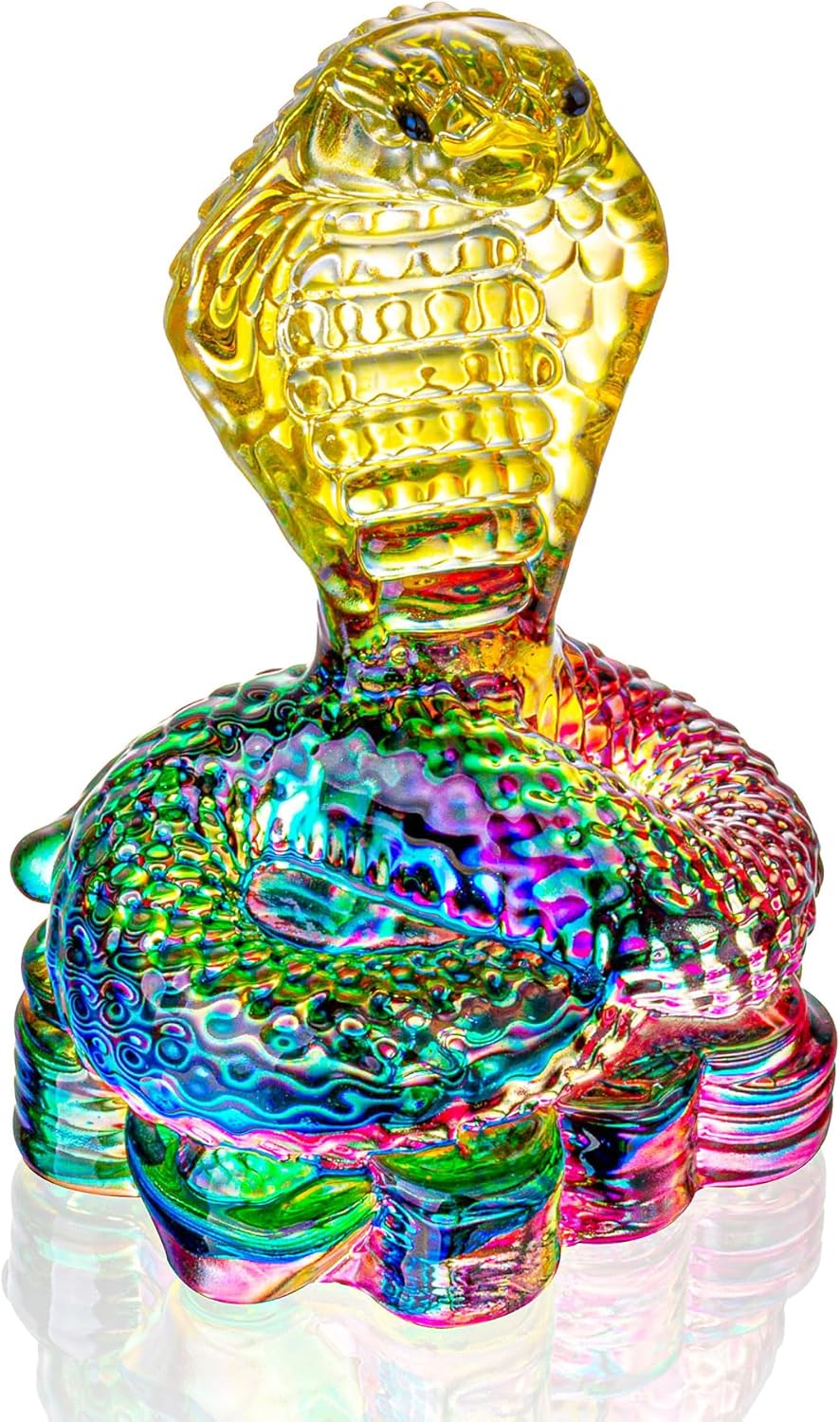 35 Inch Crystal Snake Figurine Collectible Art Decor